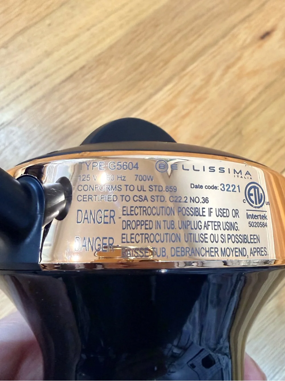 Bellissima Ceramic & Argan Handheld Diffuser Hairdryer